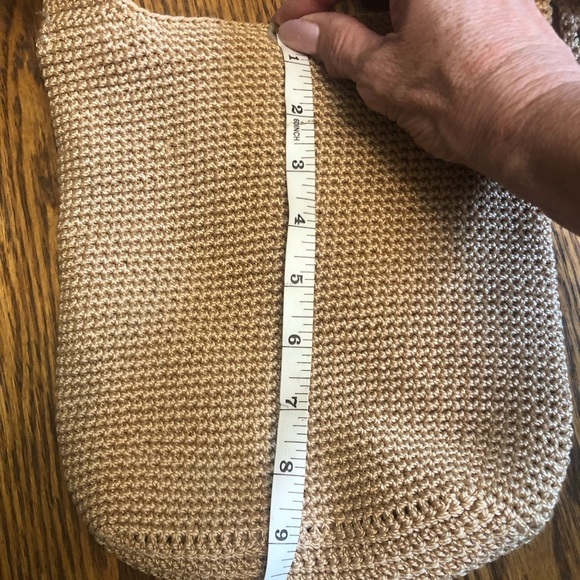 Kaela Crocheted Crossbody Bag Camel Tan - Picture 8 of 8